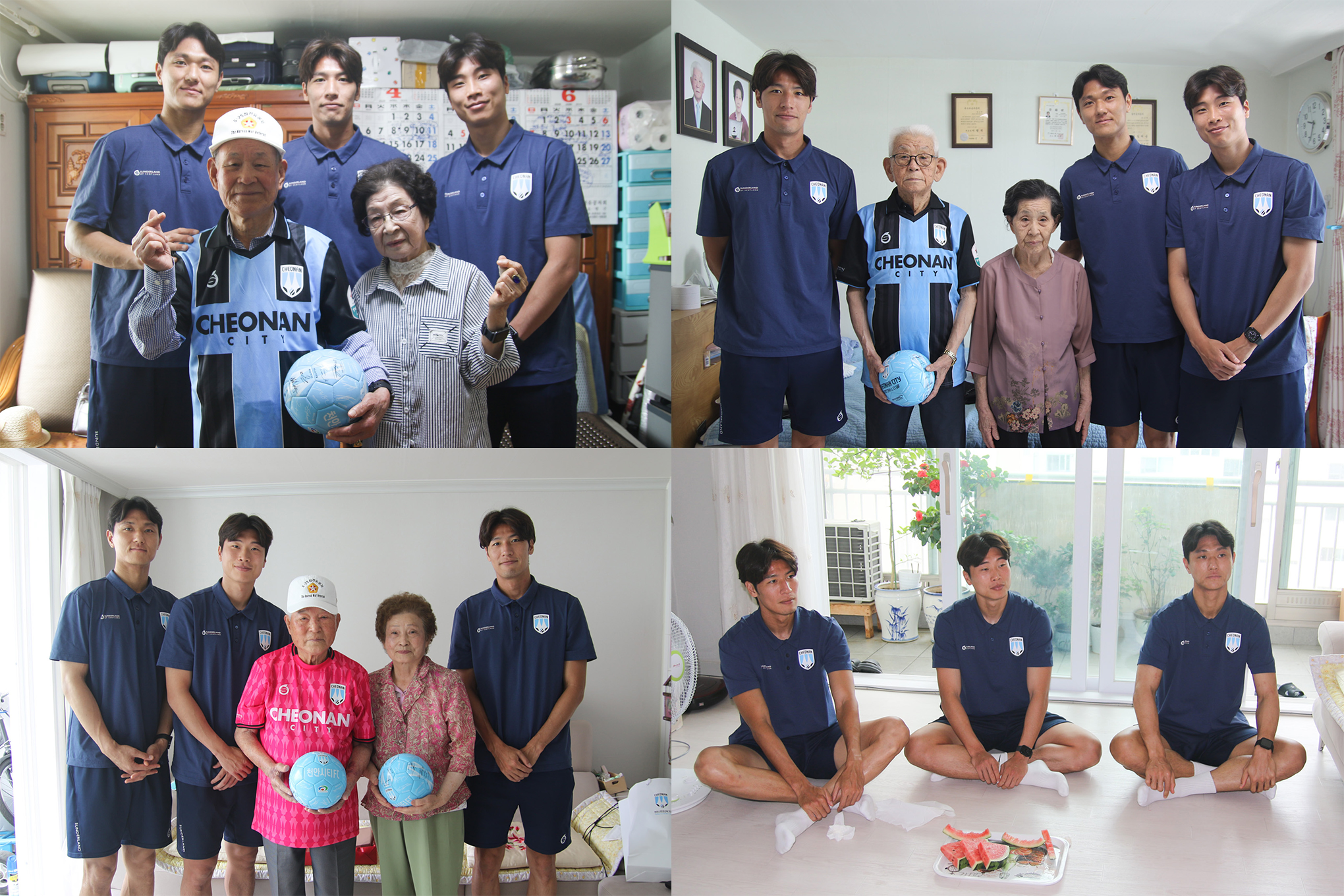유니폼에 담은 감사…천안시티FC, 6·25 참전용사 위문 방문_사진1.png